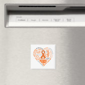 COPD Awareness Heart Words (orange) Magnet (In Situ (Geschirrspüler))