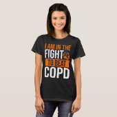COPD Awareness Ribbon Beat Disease Warrior T-Shirt (Vorne ganz)