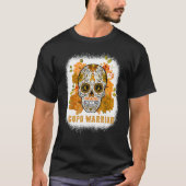 COPD Awareness Sugar Flower Skull Orange Ribbon Bl T-Shirt (Vorderseite)