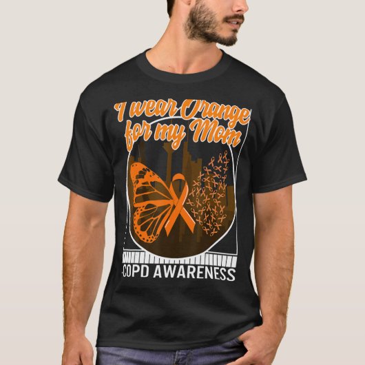 COPD Bewusstsein, dass ich Orange für meine Mama S T-Shirt (Vorderseite)