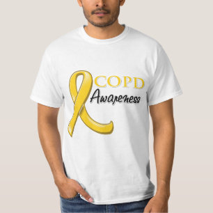 COPD Bewusstseins-Band (Goldband) T-Shirt
