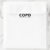 COPD - Chronische obsessive Mops-Störung Runder Aufkleber (Tasche)