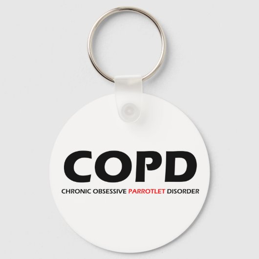 COPD - Chronische obsessive Parrotlet-Störung Schlüsselanhänger (Vorderseite)