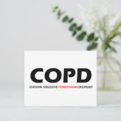 COPD - Chronische obsessive Spitz-Störung Postkarte (Stehend Vorderseite)