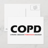 COPD - Chronische obsessive Spitz-Störung Postkarte (Vorne/Hinten)