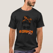COPD Mom Wife Cute Messy Bun COPD Awareness T-Shirt (Vorderseite)