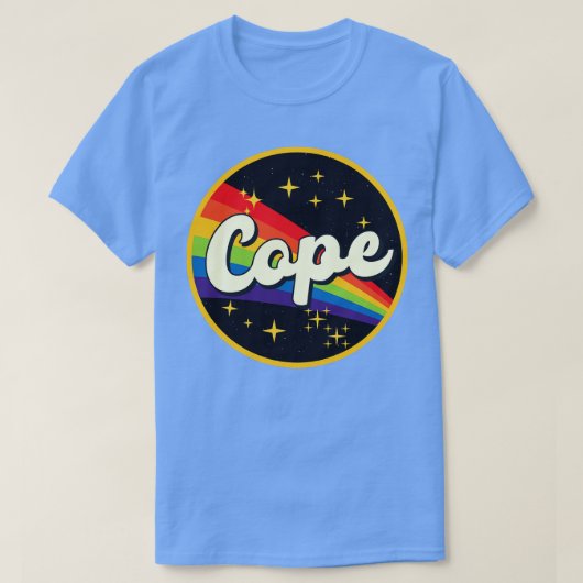 Cope Rainbow in Space Vintage Style T-Shirt (Design vorne)