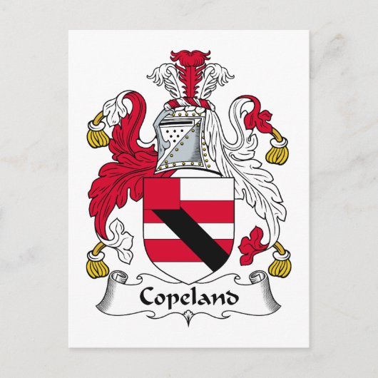 Copeland Familienwappen Postkarte (Vorderseite)