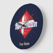 Copenhagen Capital Denmark Retro Sailing Ship Große Wanduhr (Winkel)