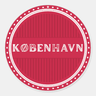 Copenhagen City Pride Emblem – Dänische Identität Runder Aufkleber
