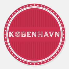Copenhagen City Pride Emblem – Danish Identity Runder Aufkleber