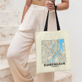 Copenhagen, Denmark, City Map Tote Bag Tragetasche