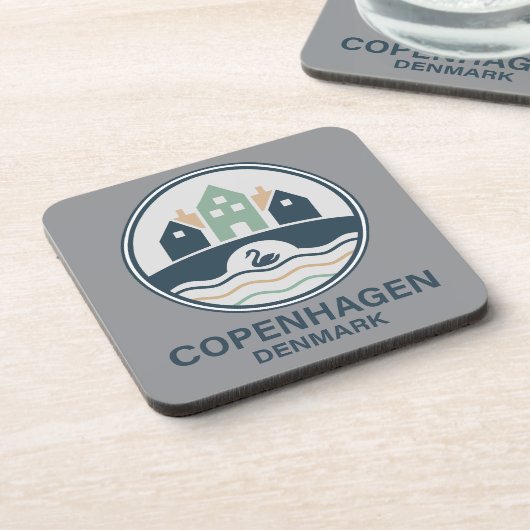 Copenhagen Denmark Europe Getränkeuntersetzer (Linke Seite)