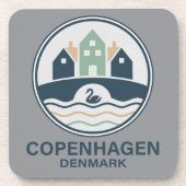 Copenhagen Denmark Europe Getränkeuntersetzer (Vorderseite)
