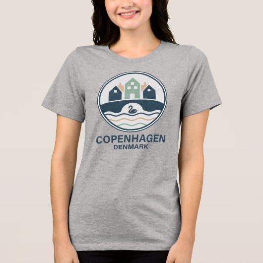 Copenhagen Denmark Europe Tri-Blend Shirt (Vorderseite)