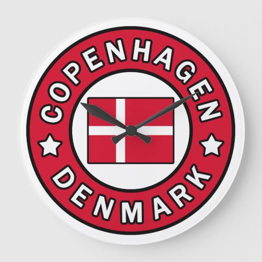 Copenhagen Denmark Große Wanduhr (Vorderseite)
