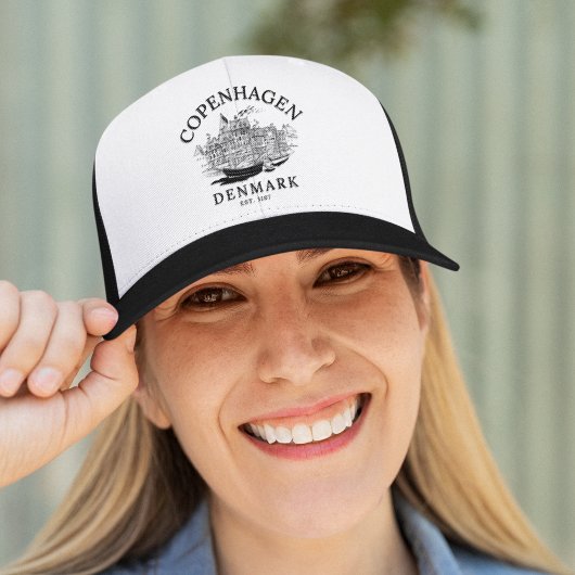 Copenhagen Denmark vintage Landscape Truckerkappe
