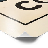 Copenhagen, Denmark vintage travel poster, Fotodruck (Ecke)