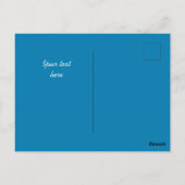 Copenhagen Little Mermaid Zeichnend Blue Postkarte (Rückseite)