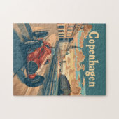 Copenhagen Oldtimer-Rennwagen Puzzle (Horizontal)