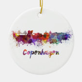 Copenhagen skyline im Watercolor Keramikornament (Vorne)