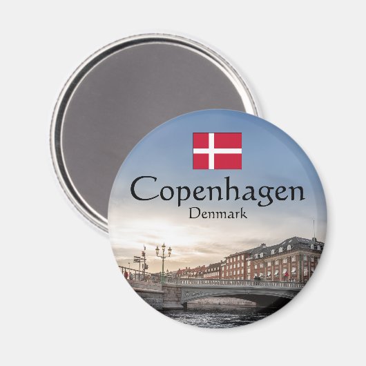 Copenhagen Souvenir Magnet (Vorderseite/Rückseite)