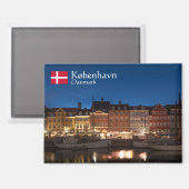 Copenhagen Souvenir Magnet (Vorderseite/Rückseite)