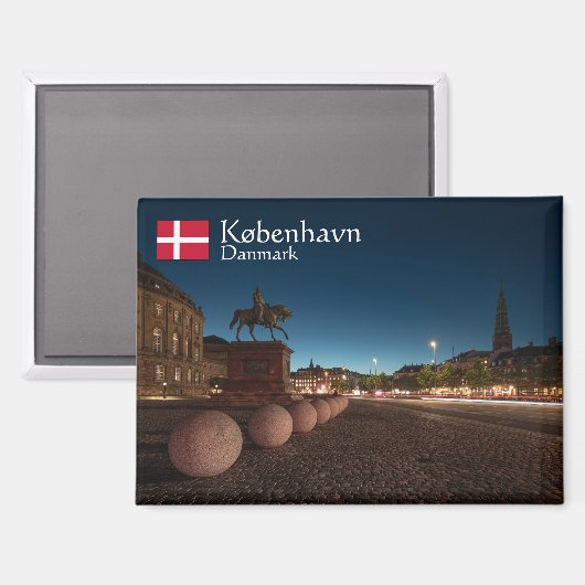 Copenhagen Souvenir Magnet (Vorderseite/Rückseite)