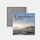 Copenhagen Souvenir Magnet (Vorderseite/Rückseite)
