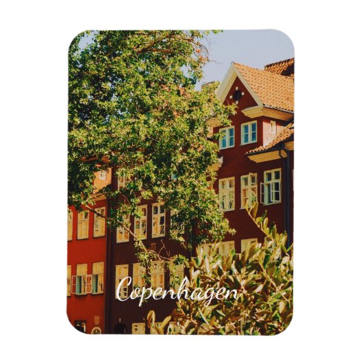 Copenhagen Stadtbild - Dänemark Magnet (Vertikal)
