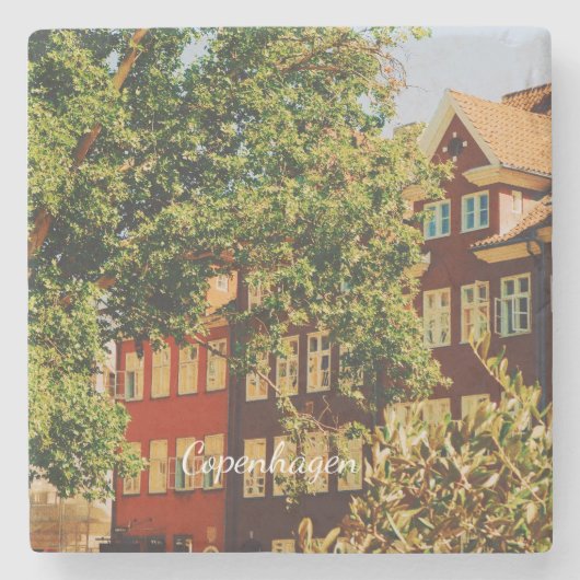 Copenhagen Stadtbild - Dänemark Steinuntersetzer (Vorderseite)