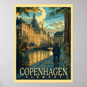 Copenhagen Vintage Reise Poster