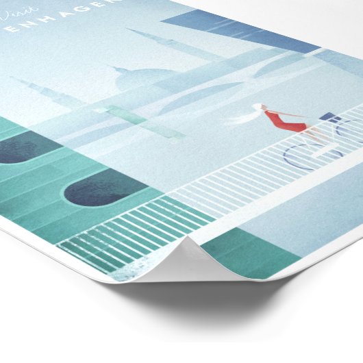 Copenhagen Vintage Travel Poster (Ecke)