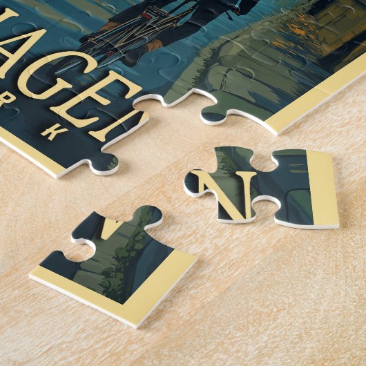 Copenhagen Vintage Travel Puzzle (Seite)