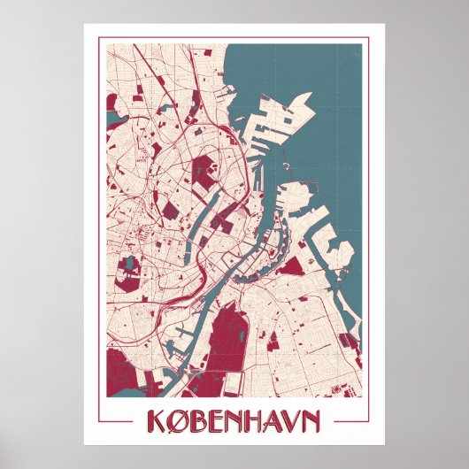 Copenhague BIG Classic Map RB Poster (Vorne)