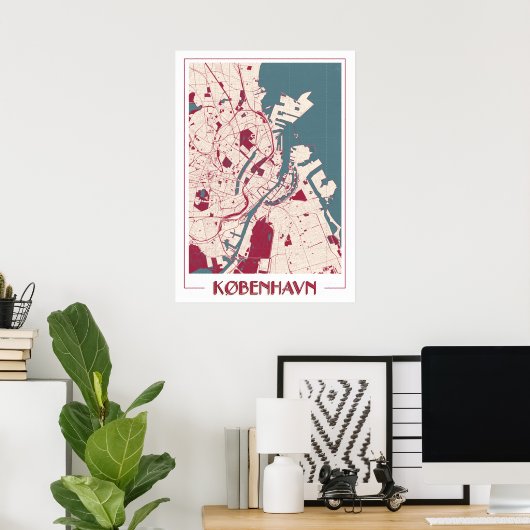 Copenhague BIG Classic Map RB Poster (Heimbüro)