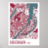 Copenhague Map RB Poster (Vorne)