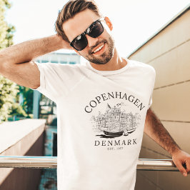 Copenhaguen Denmark vintage Landscape T-Shirt