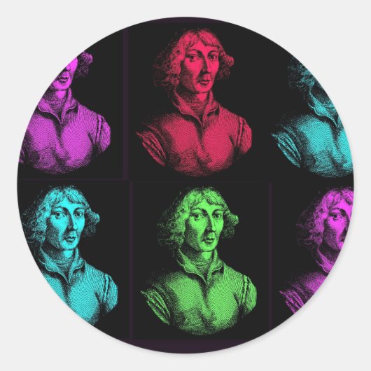 Copernicus Collage Runder Aufkleber (Vorderseite)