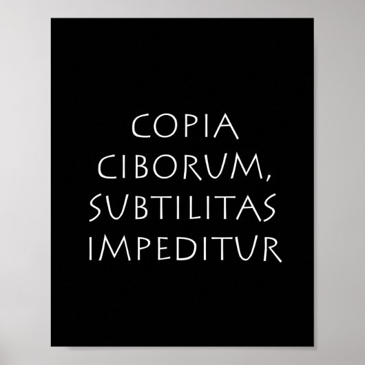 Copia ciborum subtilitas hemeditur poster (Vorne)