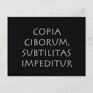 Copia ciborum subtilitas hemeditur postkarte
