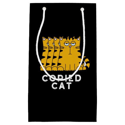 Copied Cat Funny Animal Pub Dark BG Kleine Geschenktüte (Vorderseite)