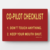 Copilot Checklist: Home: Signs: Fotoplatte (Vorderseite)