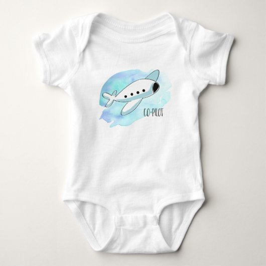 Copilot mit Flugzeug Baby Strampler (Vorderseite)