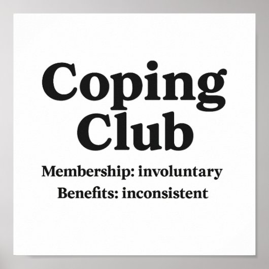 Coping Club - Poster (Vorne)