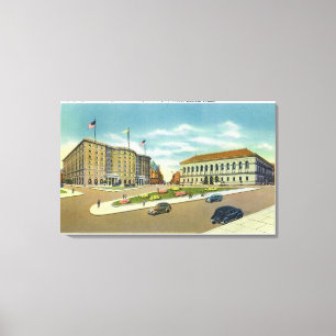Copley Piazza-und Quadrat-Ansicht der Leinwanddruck