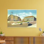 Copley Plaza und Square View of the Public Leinwanddruck (Insitu (Wohnzimmer))