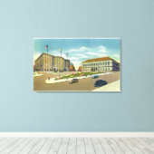 Copley Plaza und Square View of the Public Leinwanddruck (Insitu (Holzboden))