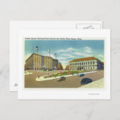 Copley Plaza und Square View of the Public Postkarte (Vorne/Hinten)