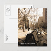 Copley Square Bänke Postkarte (Vorne/Hinten)